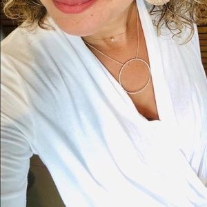 Hammered Hoop Pendant